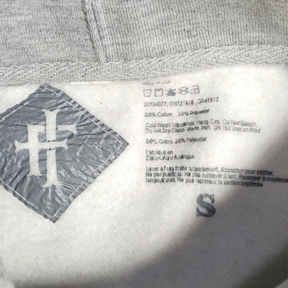 Iron Fist | Heartless World Goth Athleisure Gray Pullover Hooded Sweatshirt - Picture 7 of 9